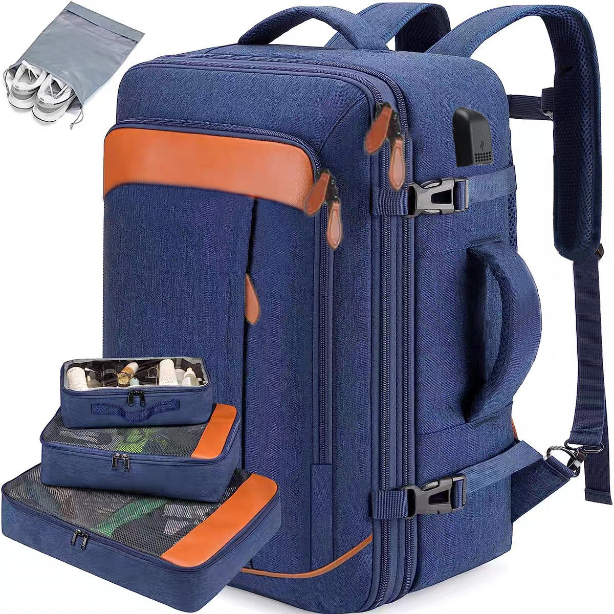 Men's Waterproof Computer Large Capacity Gray Business Leisure Backpack
