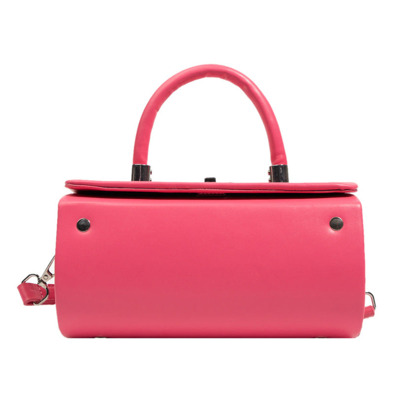 Women's French Minority Solid Color Simple Portable Western Shoulder Bags
