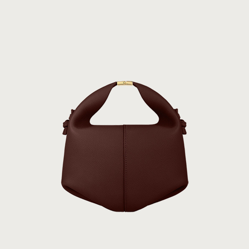 Women's French Niche Cowhide Lunch Box Design Women's Handbag