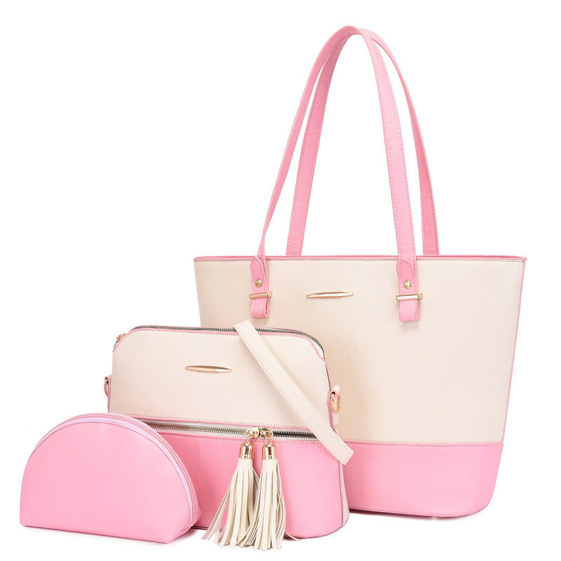 Women's Fresh Sweet Three-piece Large Capacity Women's Shoulder Bag