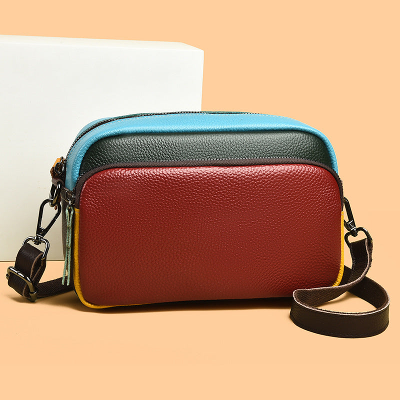 Women's Fashion Simple First Layer Soft Cowhide Women's Leather Bag