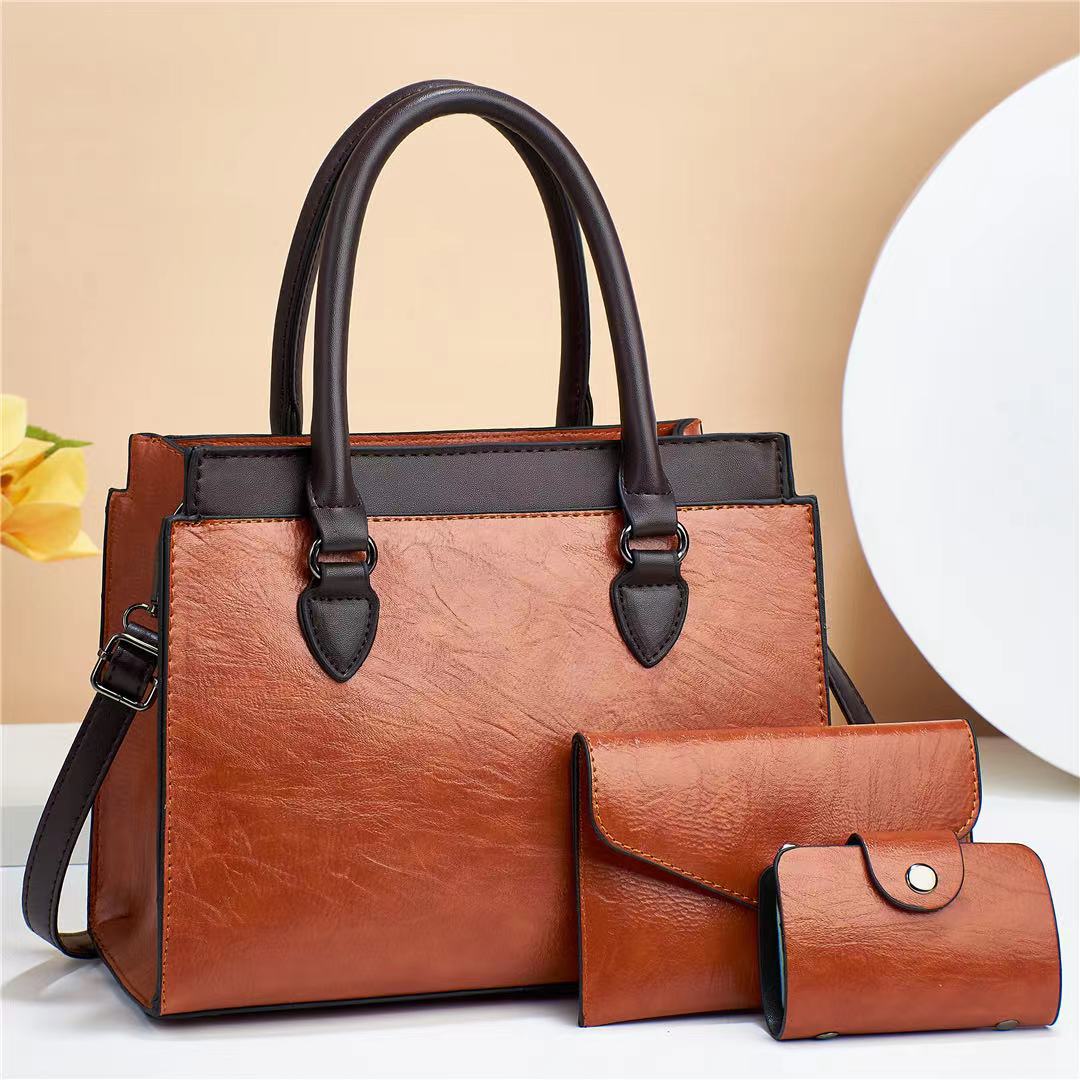Women's High-grade Fashion Combination Three-piece Large Capacity Elegance Women's Handbag