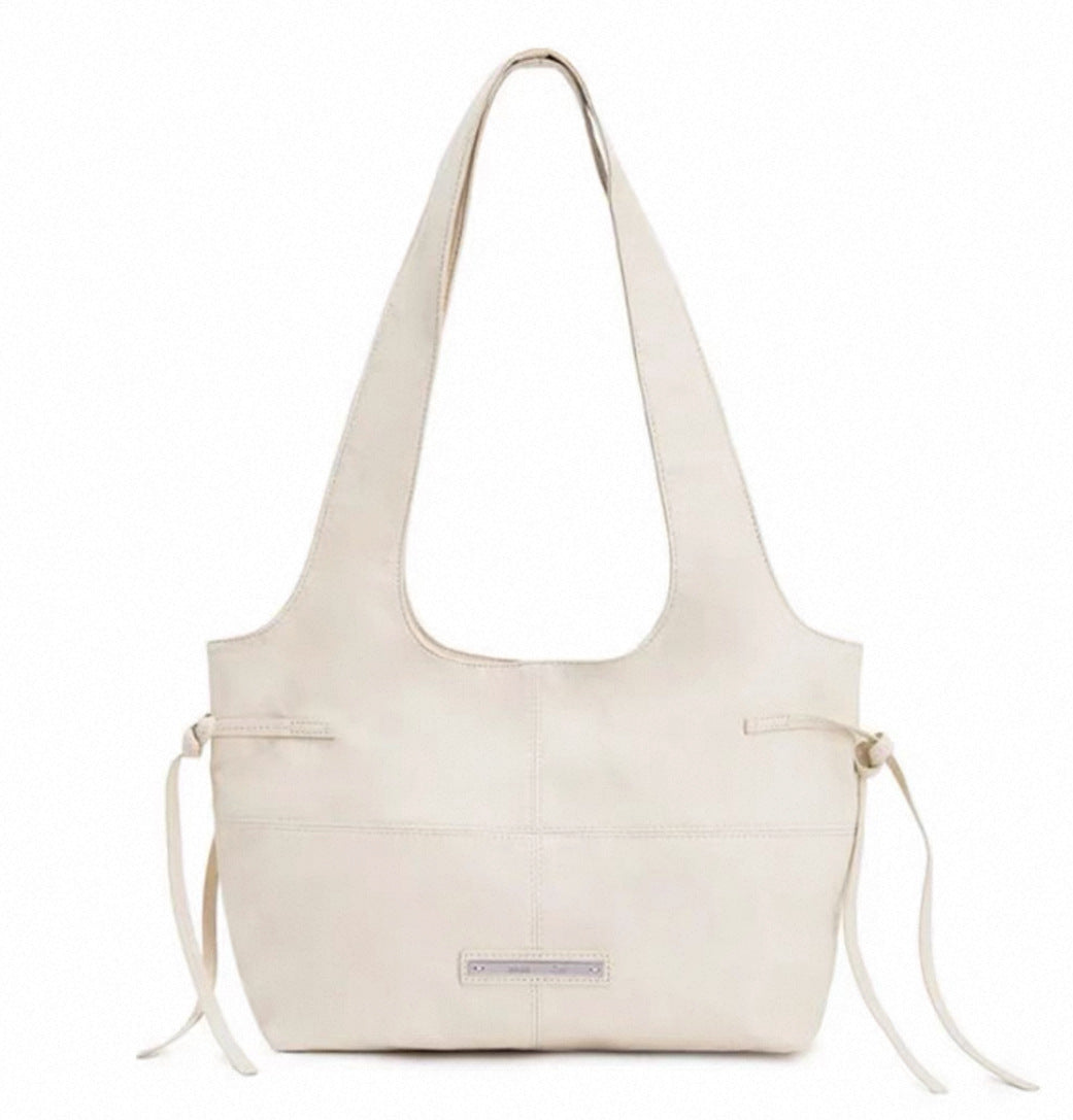 Women's Niche From Bow Portable Oil Wax Leather Vegetable Bags