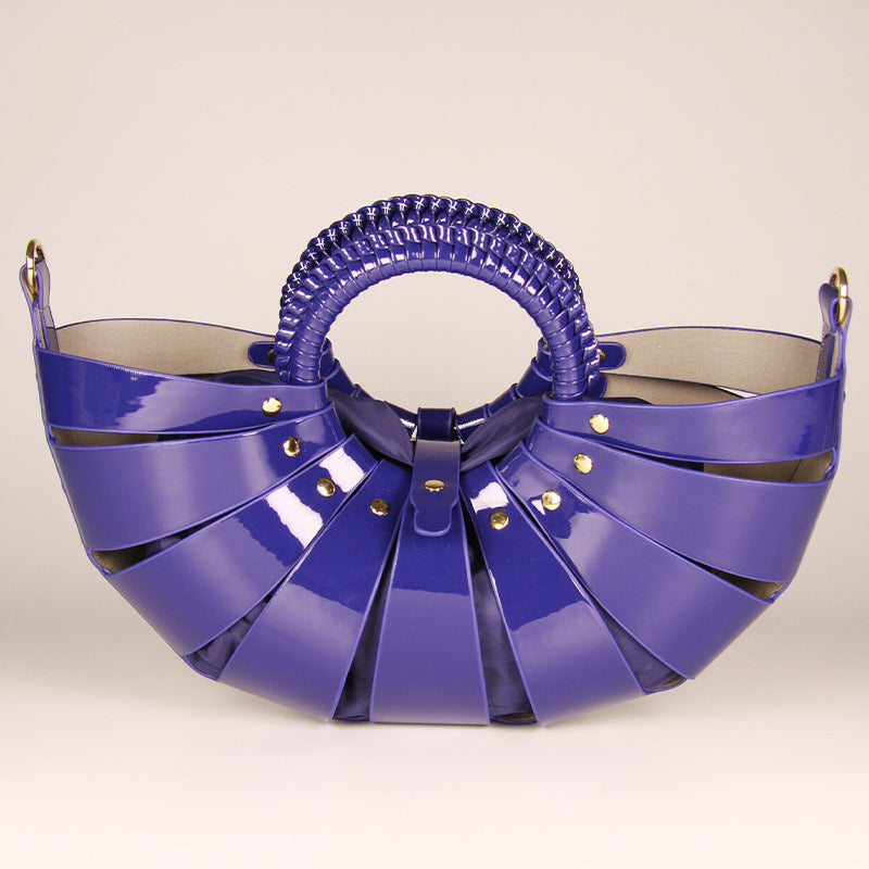 Women's Glossy Creative Weaving Vegetable Basket Fashion Women's Handbag