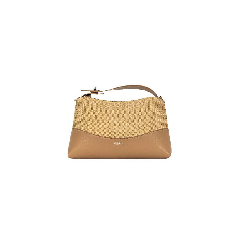 Women's Woven Niche Pillow High-grade Straw Fashion Small Square Bag