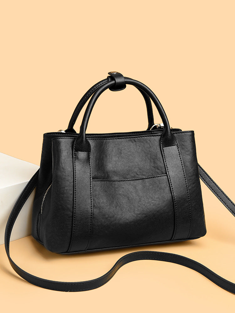 Women's Large Capacity Totes First Layer Cowhide Leather Women's Handbag
