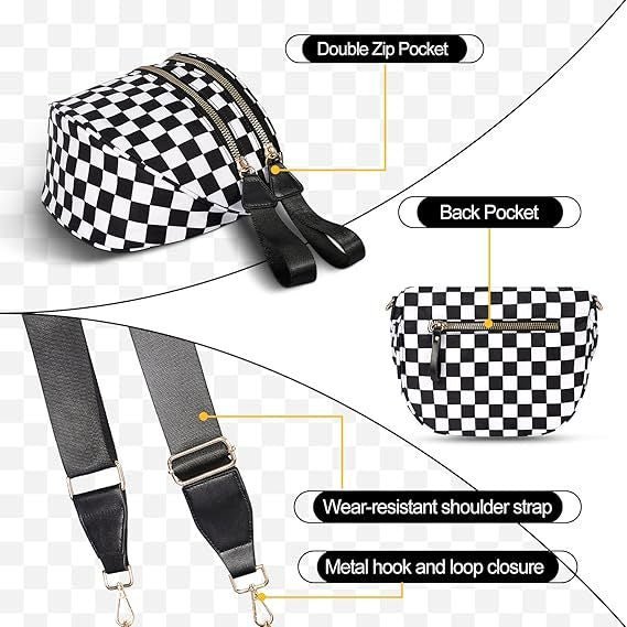 Women's Versatile Chessboard Plaid Money Shell Storage Simple Women's Shoulder Bag