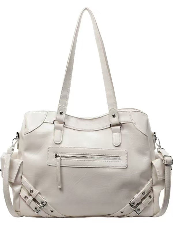 Women's Locomotive Style Large Capacity Totes Summer Tide Fashion Retro One Women's Messenger Bag
