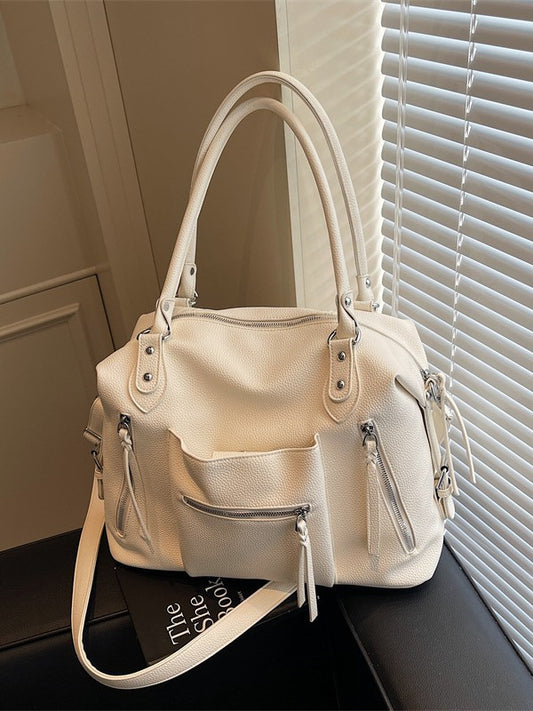 Large Capacity Retro Old Soft Leather Tote Bags