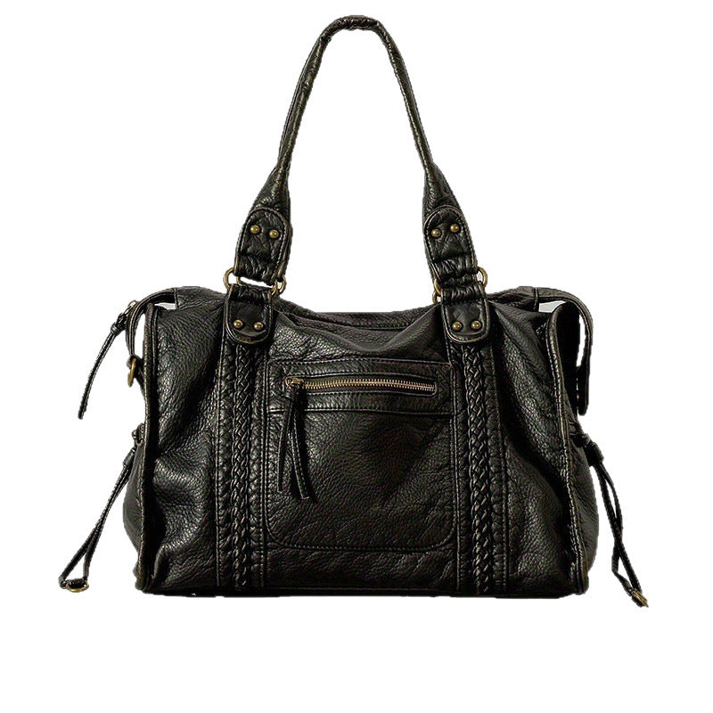 Women's Commuter Portable Large Capacity Practical Simple Washed Bags