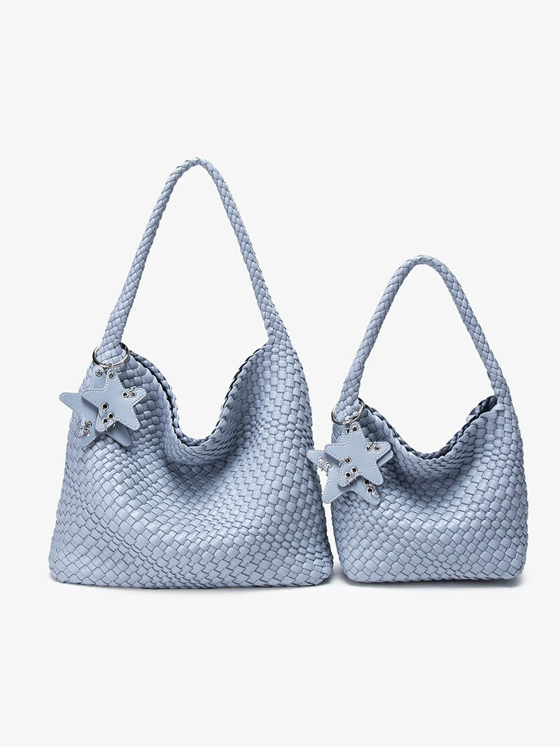Women's Woven Fashion Large Capacity Pendant Tote Bags