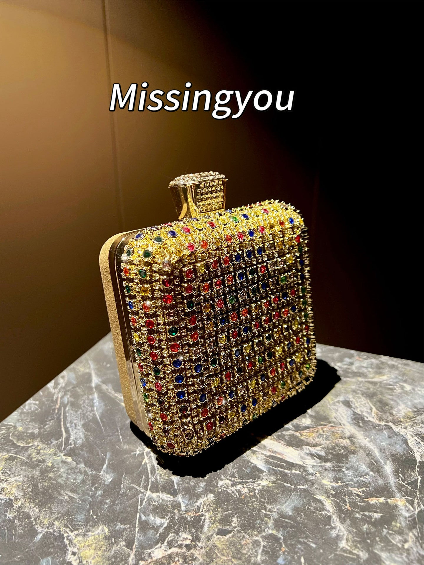 Women's Rhinestone Diamond Fashion High Sense Mini Dinner Bag