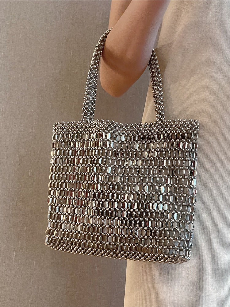 Women's Retro Shiny Metal Beaded Sequined Bags