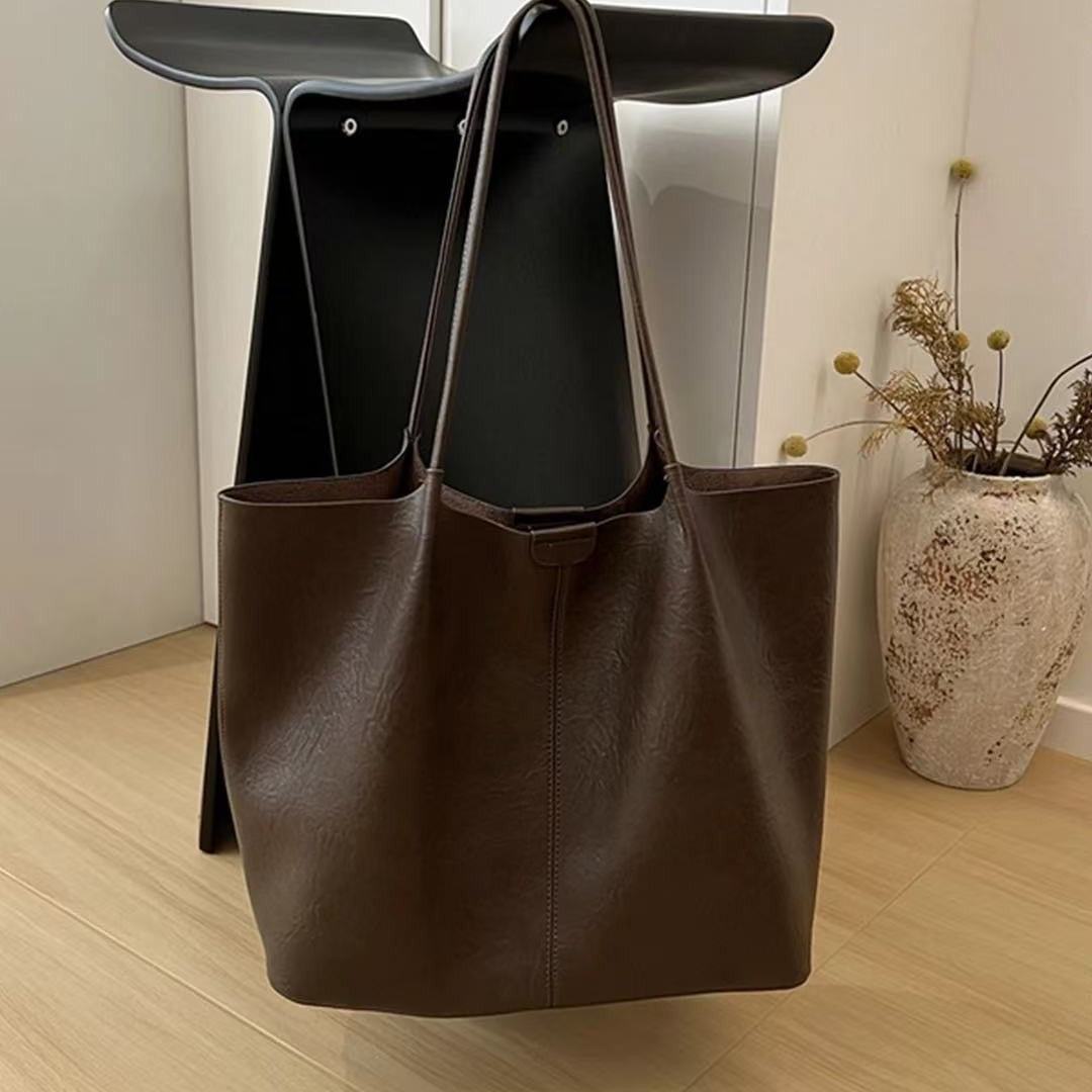 Minimalist Retro Large Capacity Soft Leather Small Square Bag