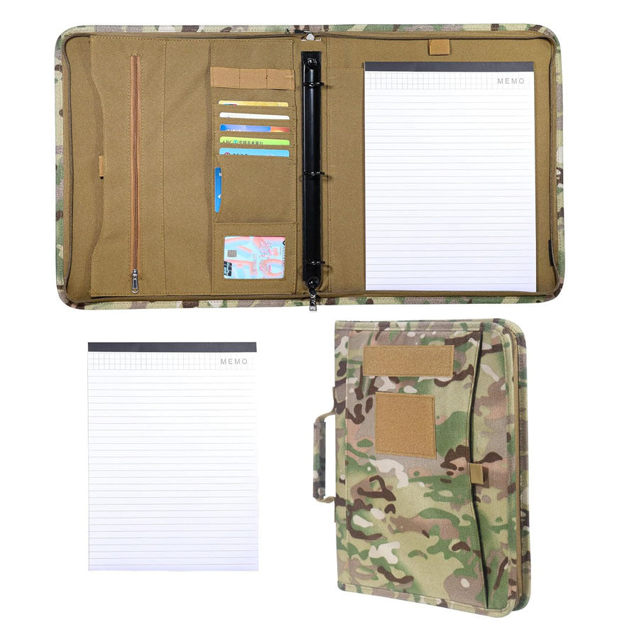 Loose-leaf Book Cover Supplies Notebook Sleeve Diary Outdoor Camouflage, Military Fan Bag