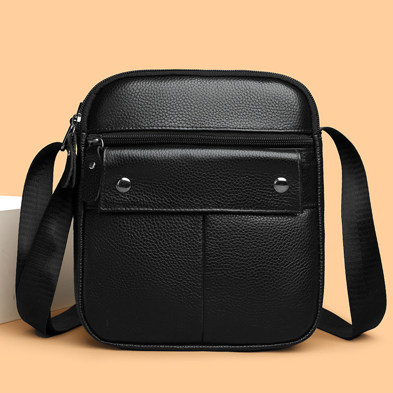 Men's Cowhide First Layer Fashion Large Capacity Men's Shoulder Bag