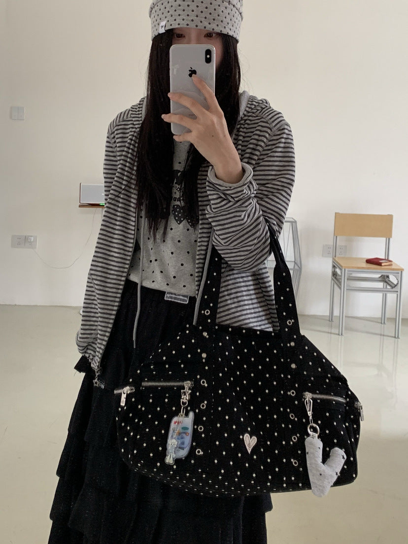 Polka Dot Commuter Love Light Asia Niche Large Capacity Women's Shoulder Bag