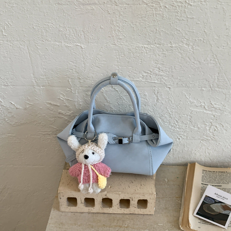 Women's Korean Style Simple Hand Holding Spring Advanced Texture Bucket Bags