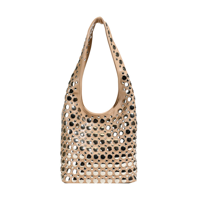 Vintage Punk Style Dot Rivet Underarm Large Bags