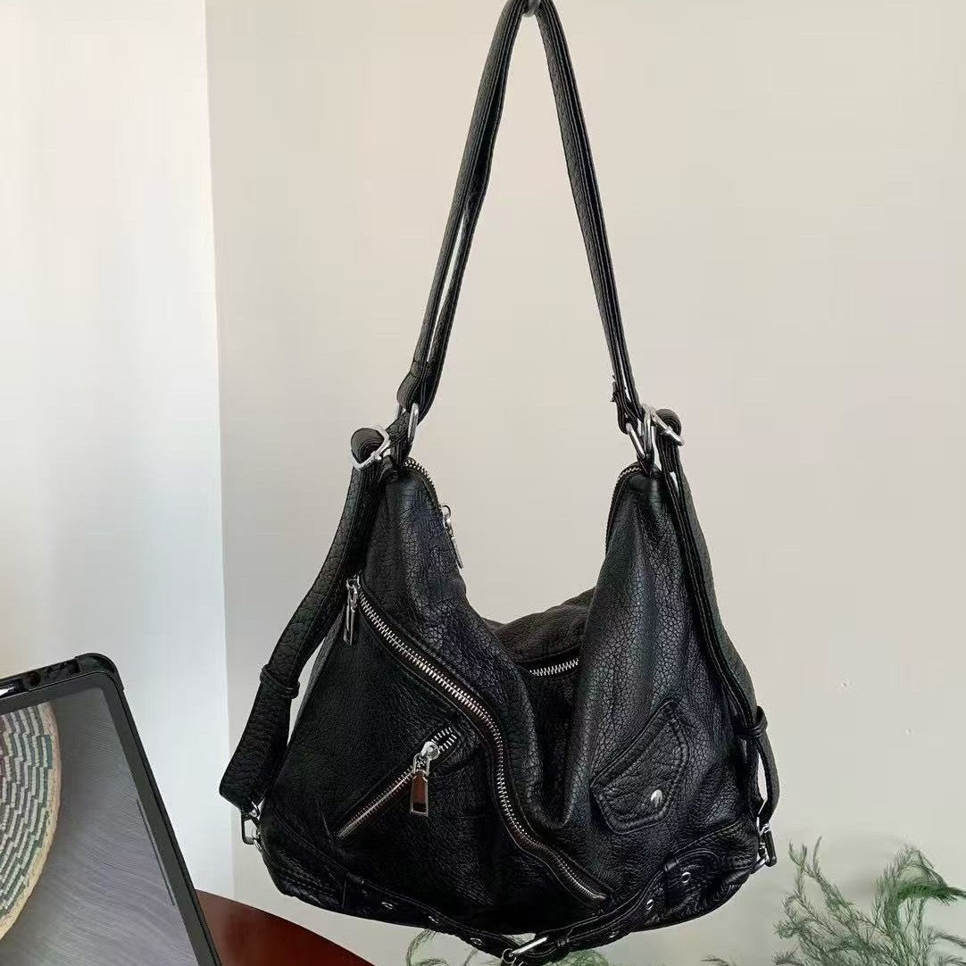 Dark Style Large Capacity Tooling Motorcycle High-grade Women's Messenger Bag