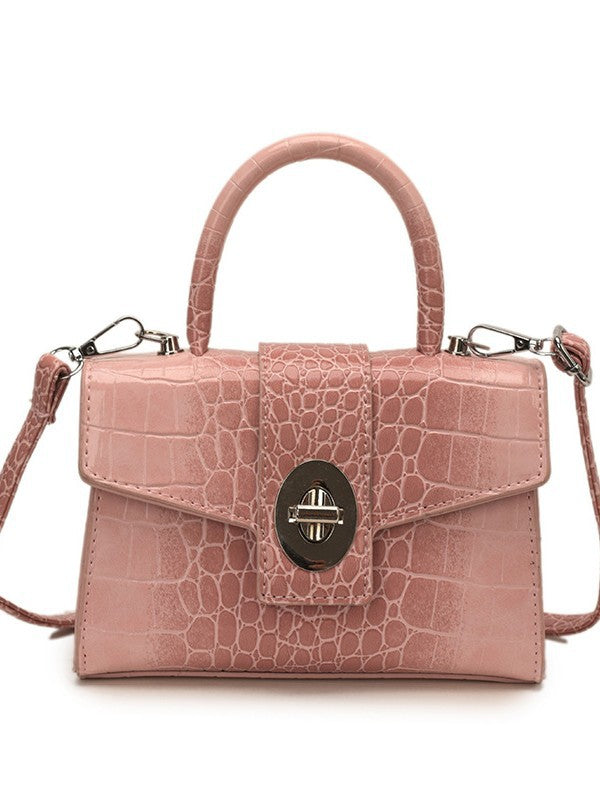 Women's Niche Advanced Texture Portable Crocodile Pattern Small Square Bag
