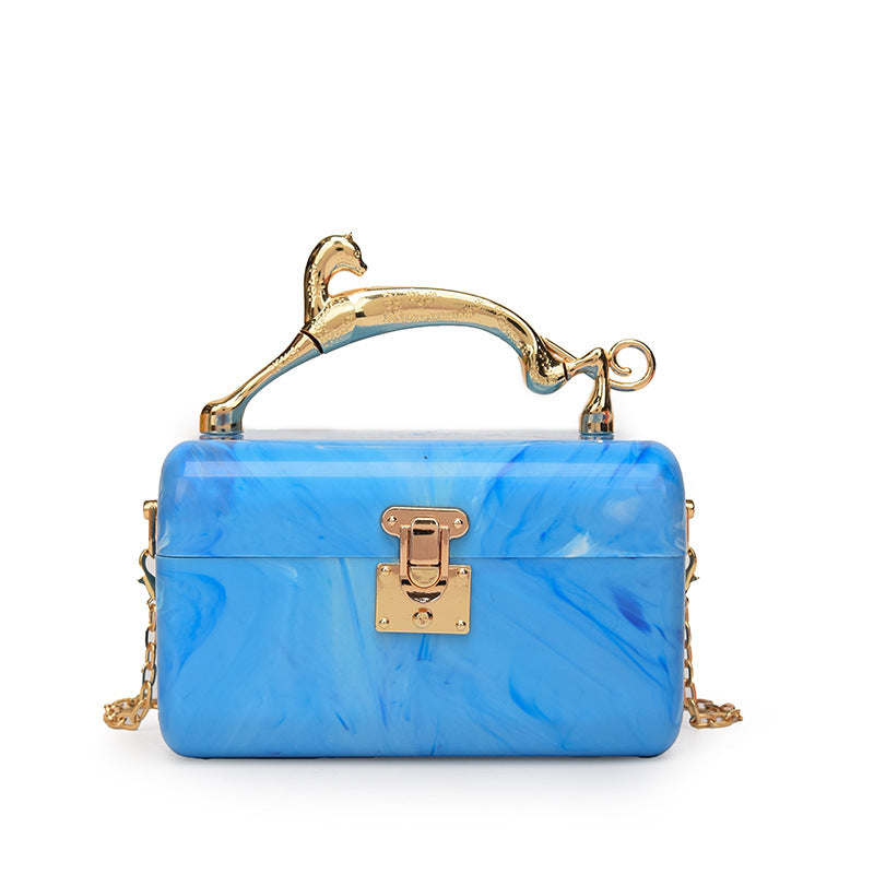 Women's Acrylic Box Fashion Leopard High-grade Women's Shoulder Bag