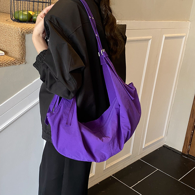 Women's Large Capacity Nylon Cloth Korean Style Lazy Commute Leisure Women's Messenger Bag