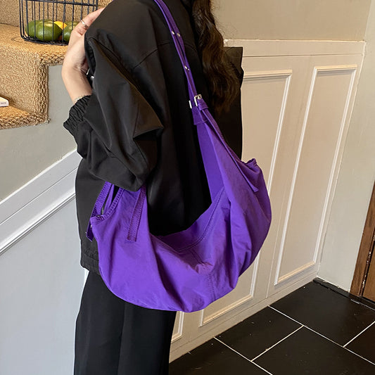 Women's Large Capacity Nylon Cloth Korean Style Lazy Commute Leisure Women's Messenger Bag