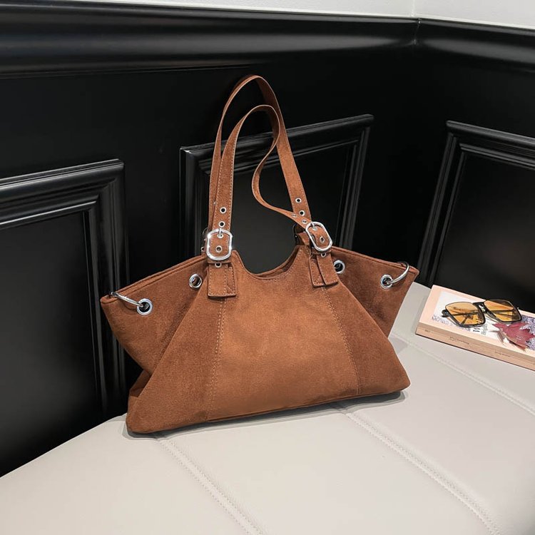 Women's Niche Retro Deerskin Veet Fashion Frosted Women's Shoulder Bag