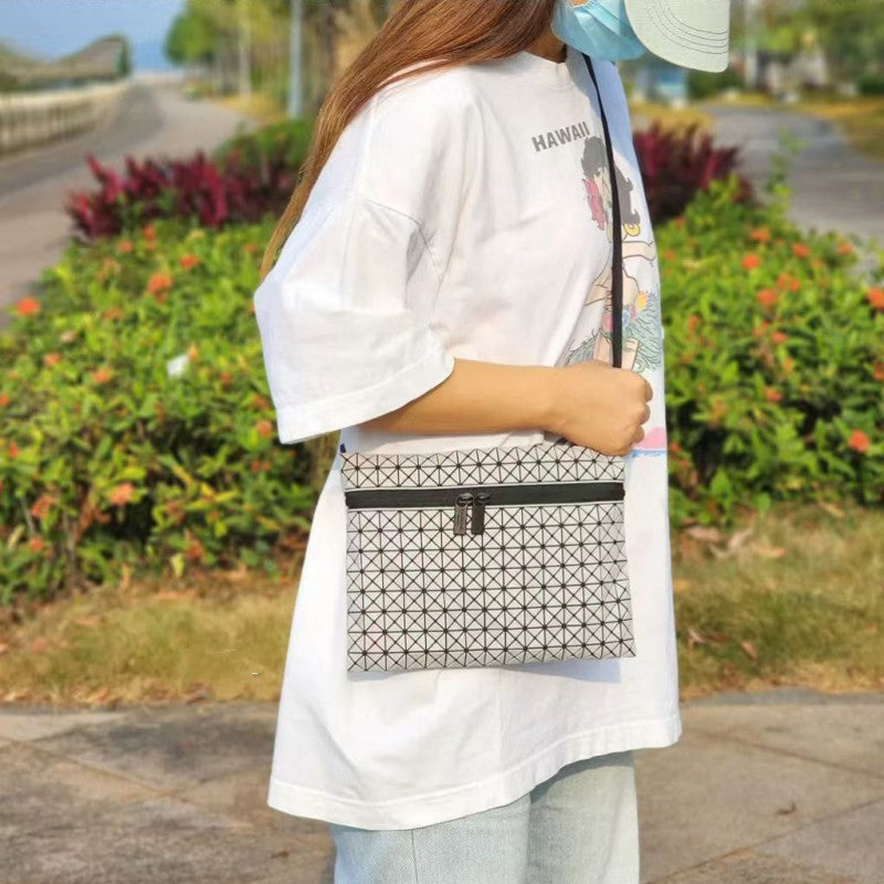 Women's Geometric Diamond Fashion Silicone Portable Plaid Women's Messenger Bag