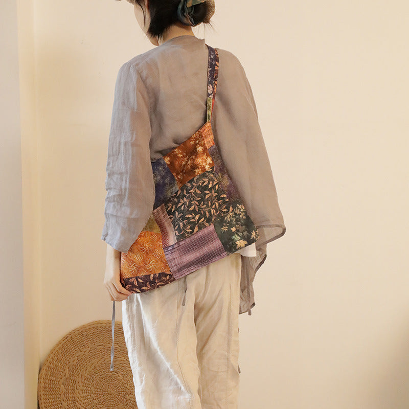 Women's Style Artistic Retro Printing Simple Large Capacity Summer Women's Shoulder Bag