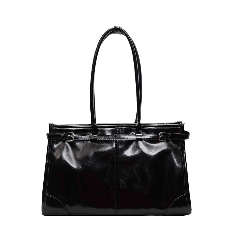 Commuter Large Capacity Totes Retro Fashion Simple Women's Shoulder Bag