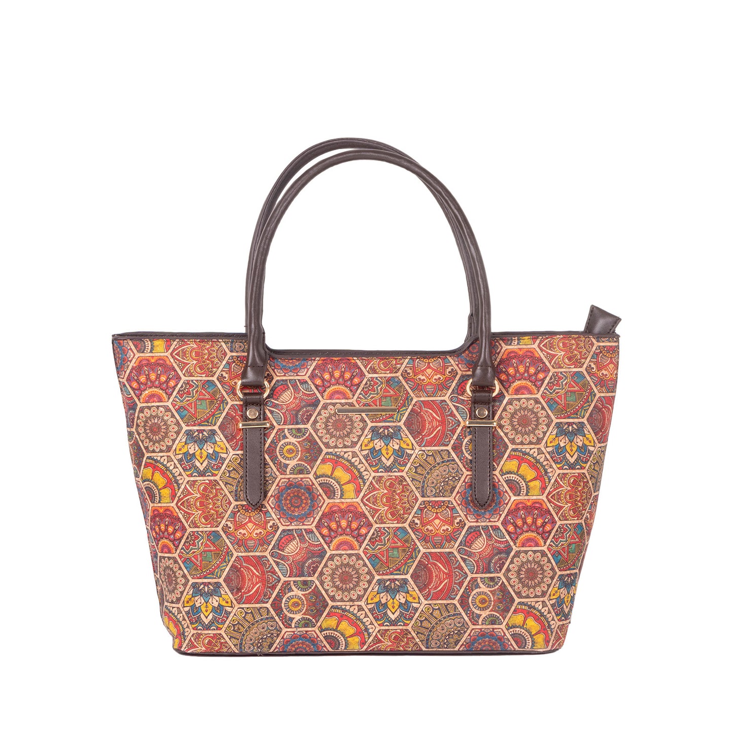 Women's Leather Large Capacity Commuter Retro Pattern Design Women's Handbag