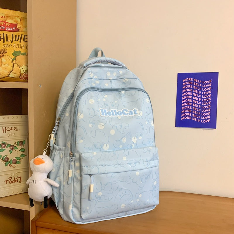 Spine Protection Burden Reduction Good-looking Junior High Large College Student Schoolbag