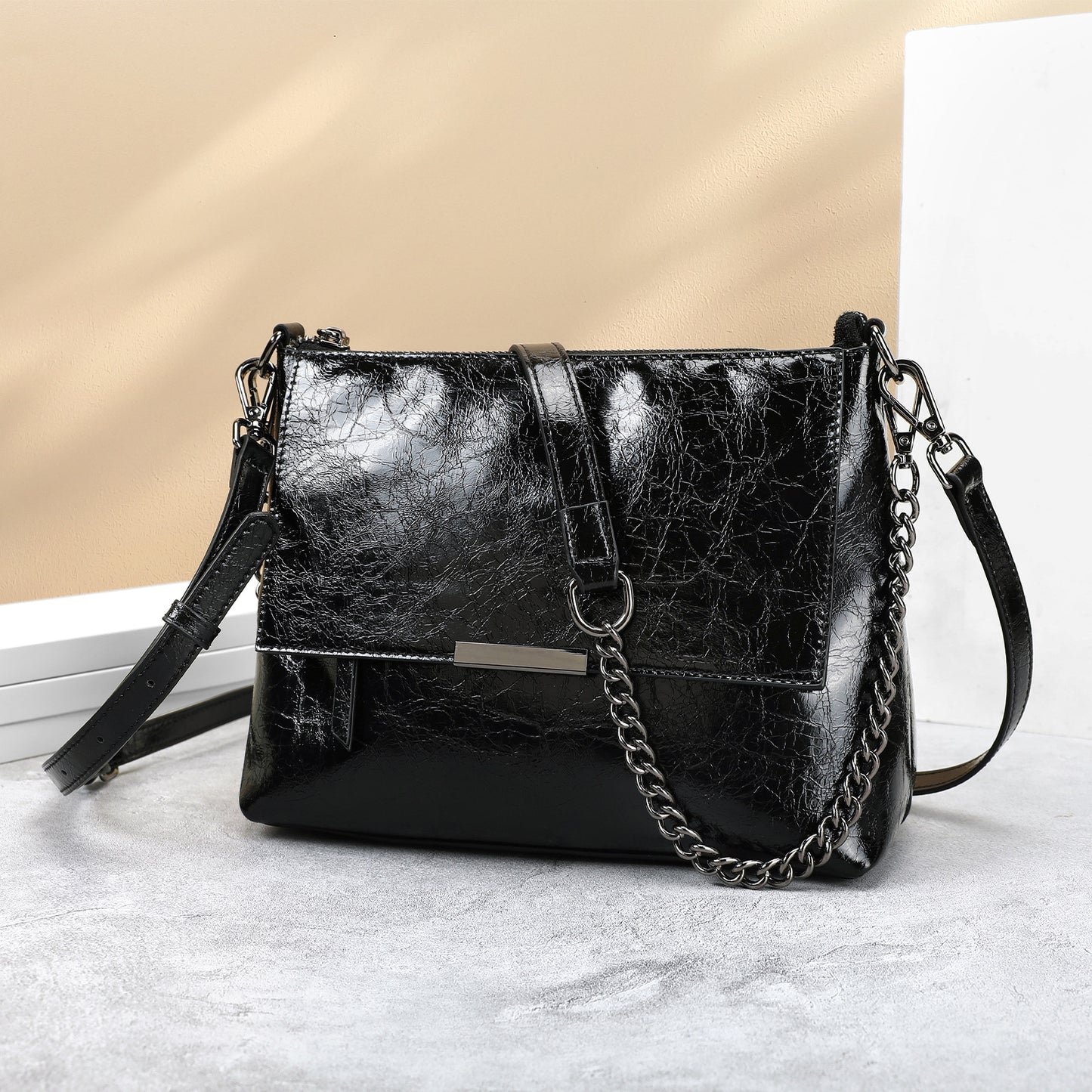 Wild Berry Genuine Leather For Large Capacity High Sense Bucket Bags