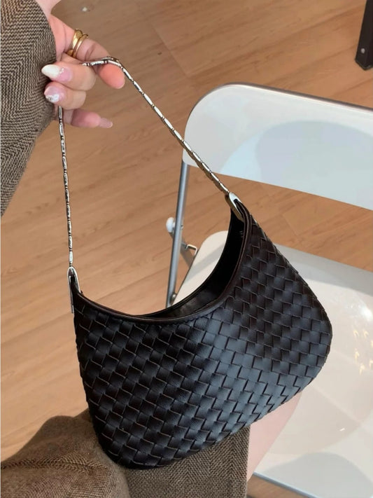 Women's High-grade Light Luxury Minority Woven Elegant Small Square Bag