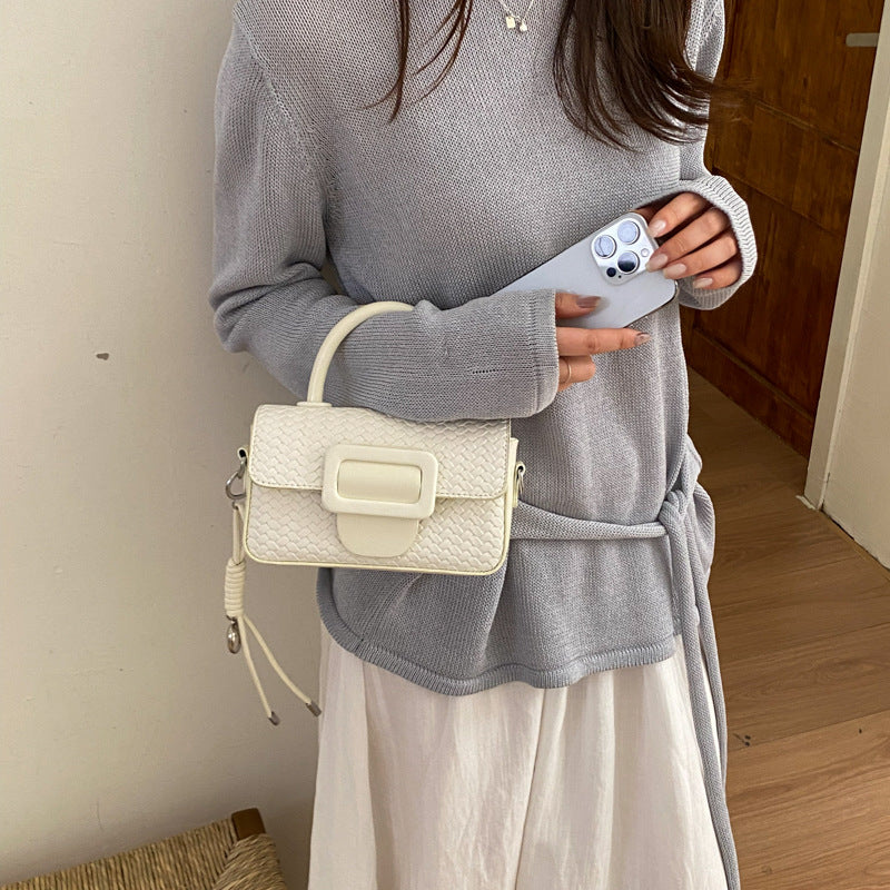 Women's Niche Woven Pattern High-grade Fashion Simple Small Square Bag