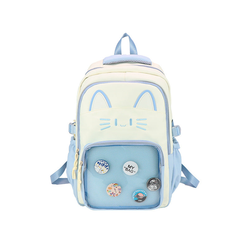 Style Cartoon Secondary Yuan Cute Female Kitten Large Capacity Backpacks
