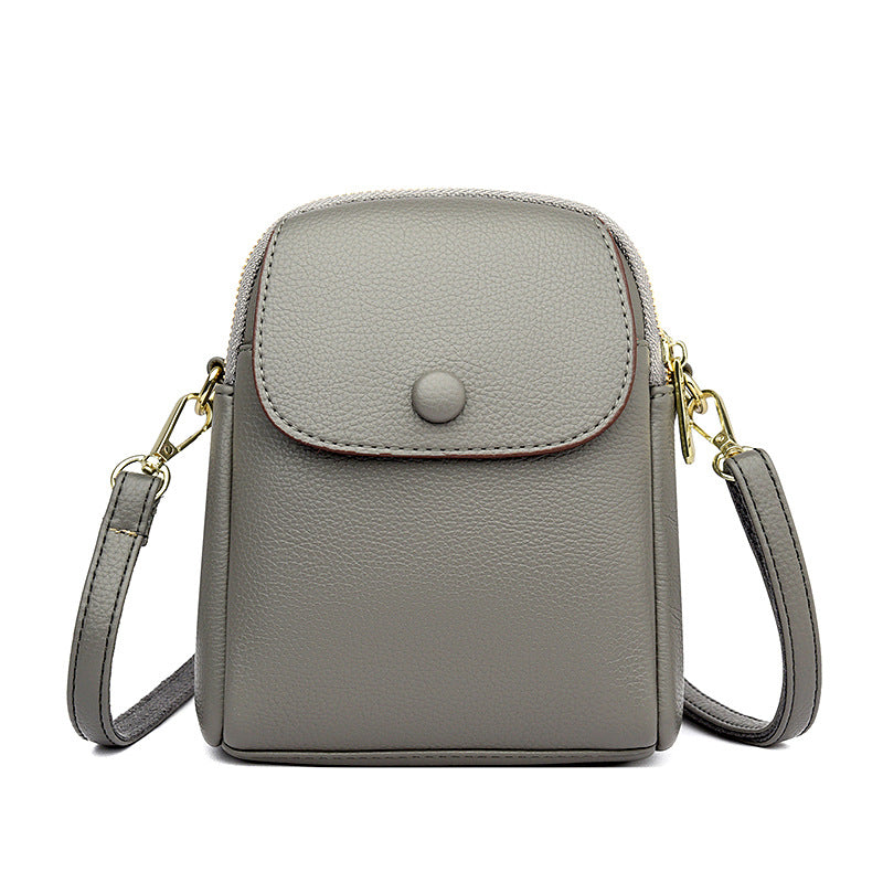 Women's Mobile Trendy Fashion Simple Genuine Leather Shoulder Bags