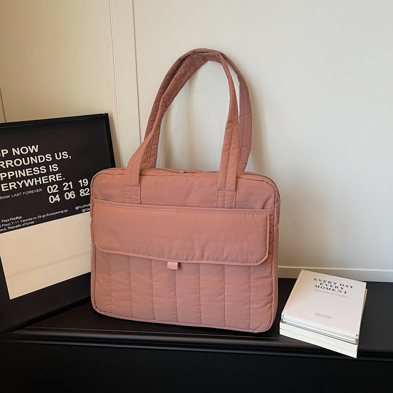 Simple Fashion Protective Computer College Commuter Portable Female Laptop Bag