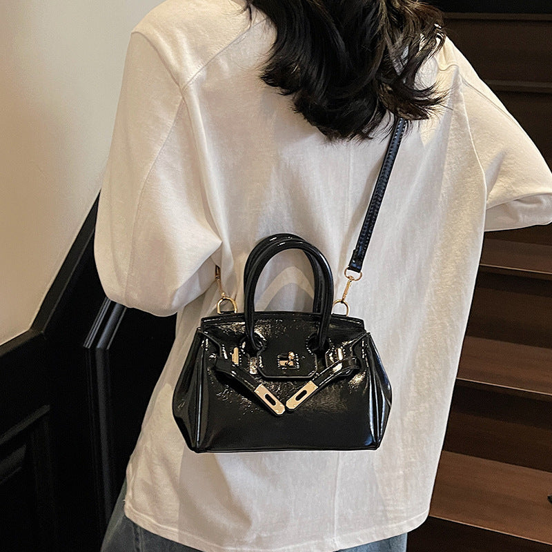 Women's High-grade Design Textured Portable Platinum Kelly Bags