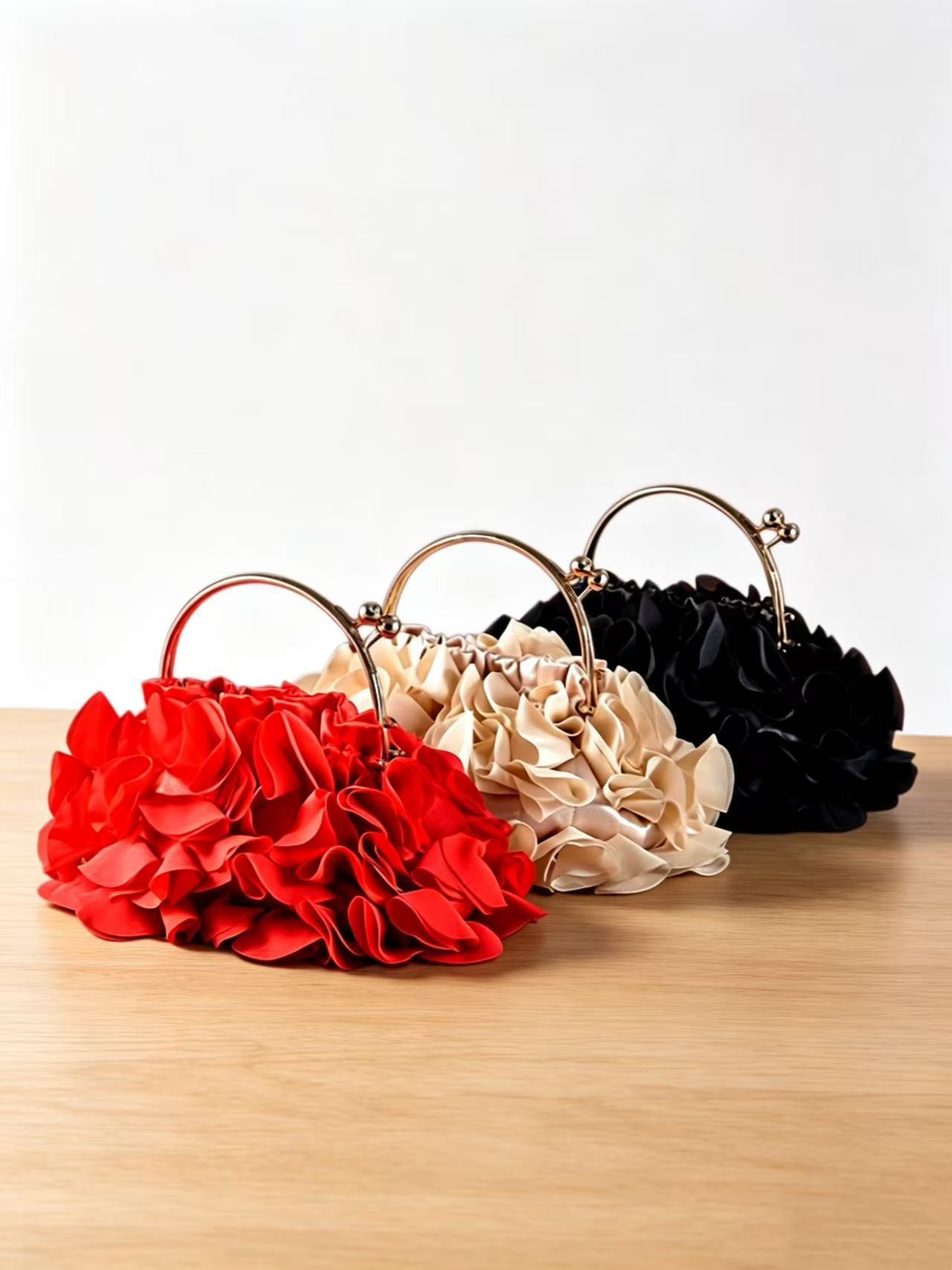 Women's Flower Retro Dress Party Clutch Dinner Bag
