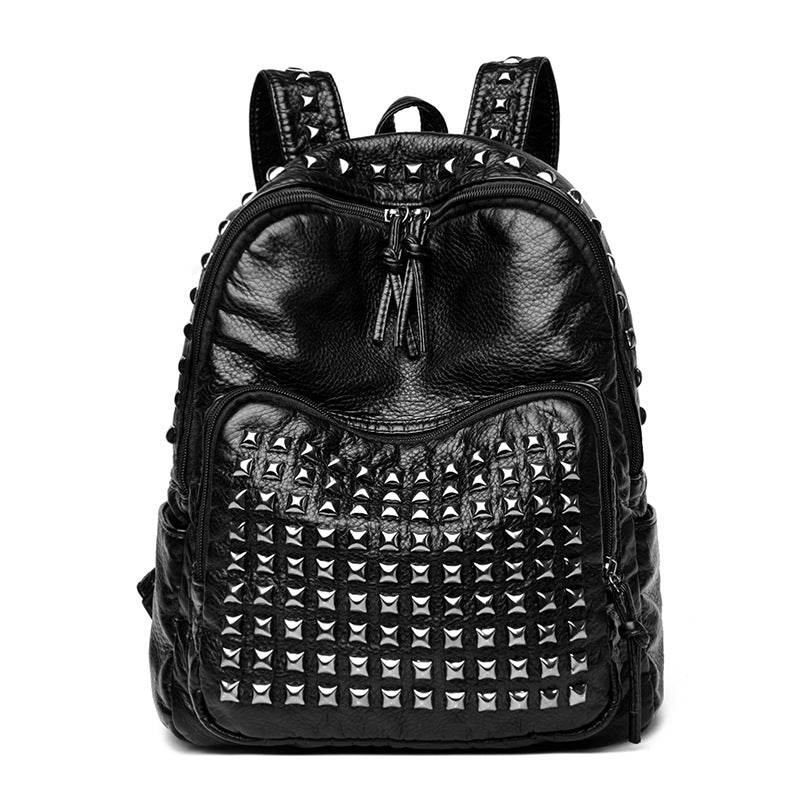 Computer Large Capacity Trendy Rivet Punk Leisure Backpack