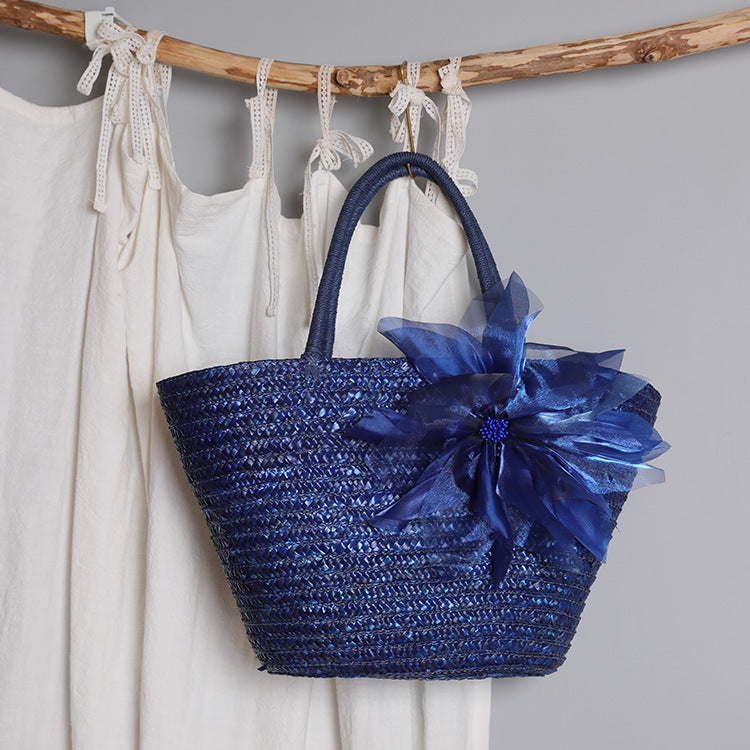 Women's Simple Straw Pastoral Style Beach Vacation Women's Handbag