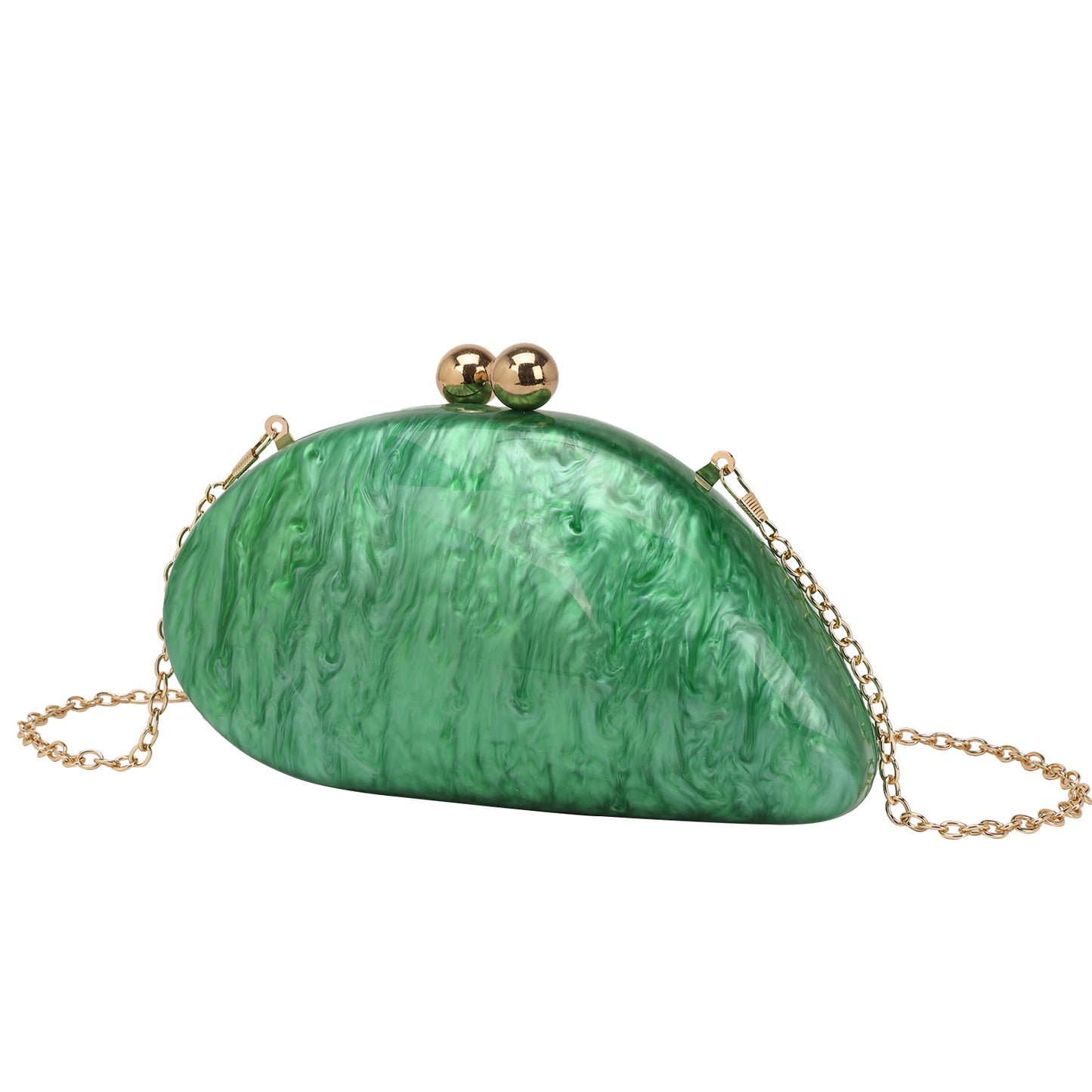 Women's Oval Acrylic One Wedding Banquet Clutch Dinner Bag