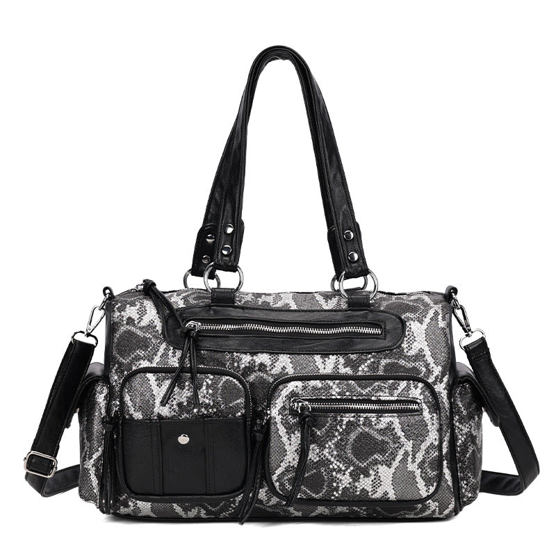 Women's Bronzing Fashion Printed Versatile Large Capacity Women's Handbag