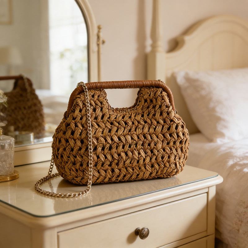 Women's Minority Fashion Knitted Design Portable Fashionable Women's Messenger Bag