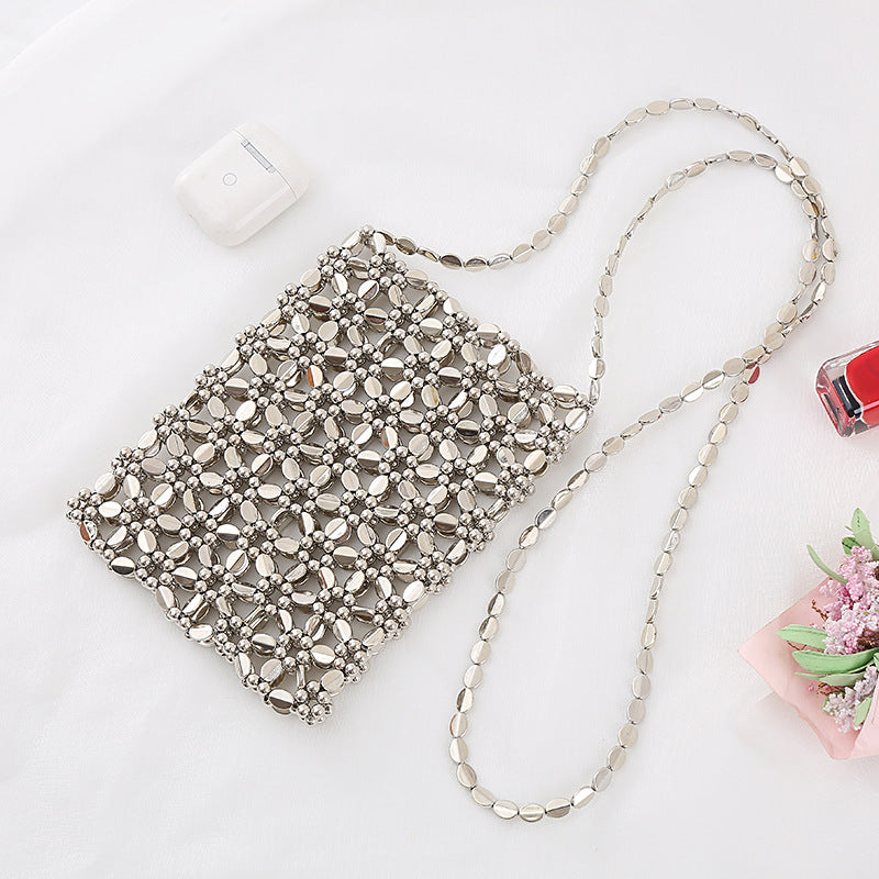 Women's Mini Pearl Pouch Design Hand-woven Beads Bags