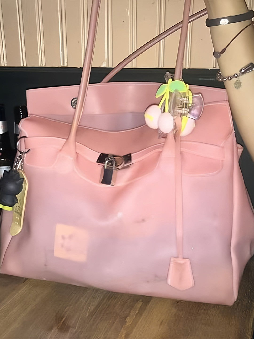 Large Capacity Transparent Jelly Twist Kelly Commute Women's Shoulder Bag