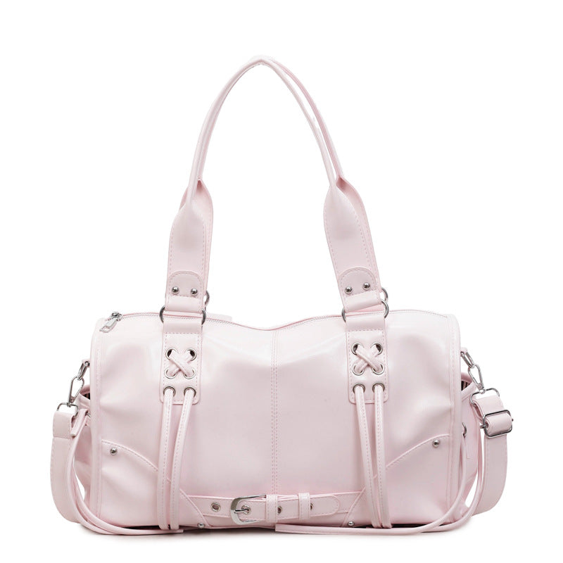 Loose Glossy Leisure Commute Large Capacity Retro Simple High Shoulder Bags